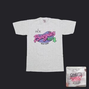 Vintage 90s Boogie's Diner NY Single Stitch Tee Heather Gray Oneita M